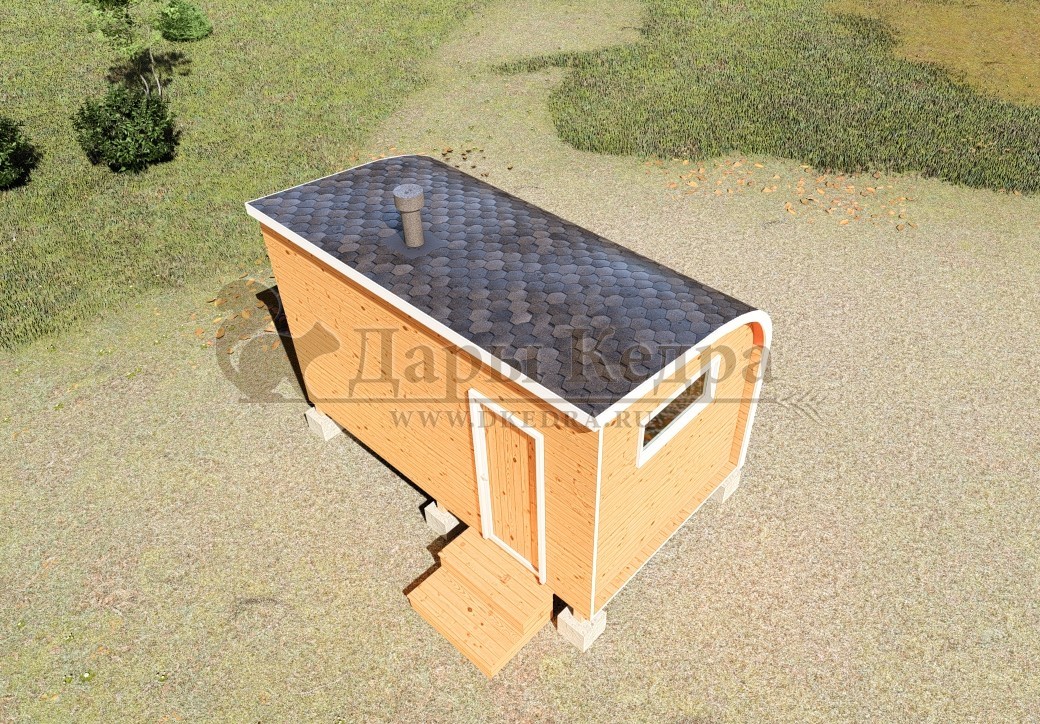 Баня «Парус» из кедра 4х2,35 м